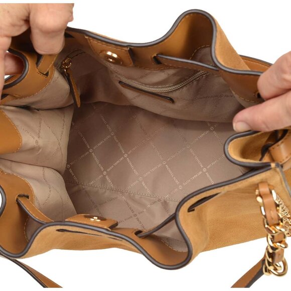 Michael Kors Mina Large Suede Chain Shoulder Bag (Fair Condition) - Picture 3 of 16